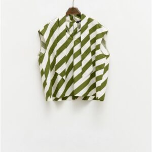 Blusa de rayas verde