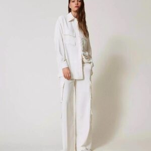Pantalón palazzo en crepé