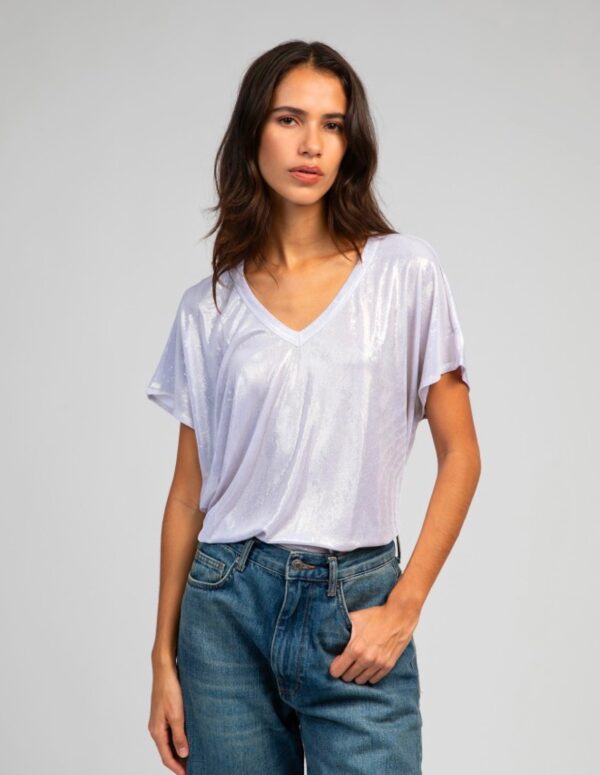 Camiseta satinada blanca - Imagen 2
