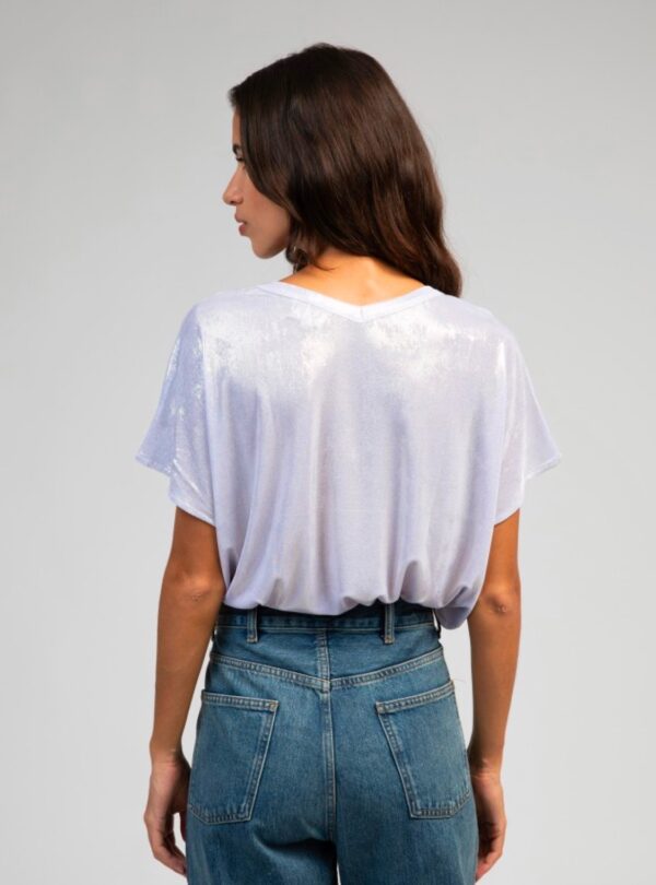 Camiseta satinada blanca - Imagen 4