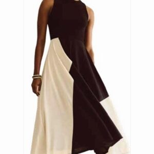 Vestido bicolor sin mangas