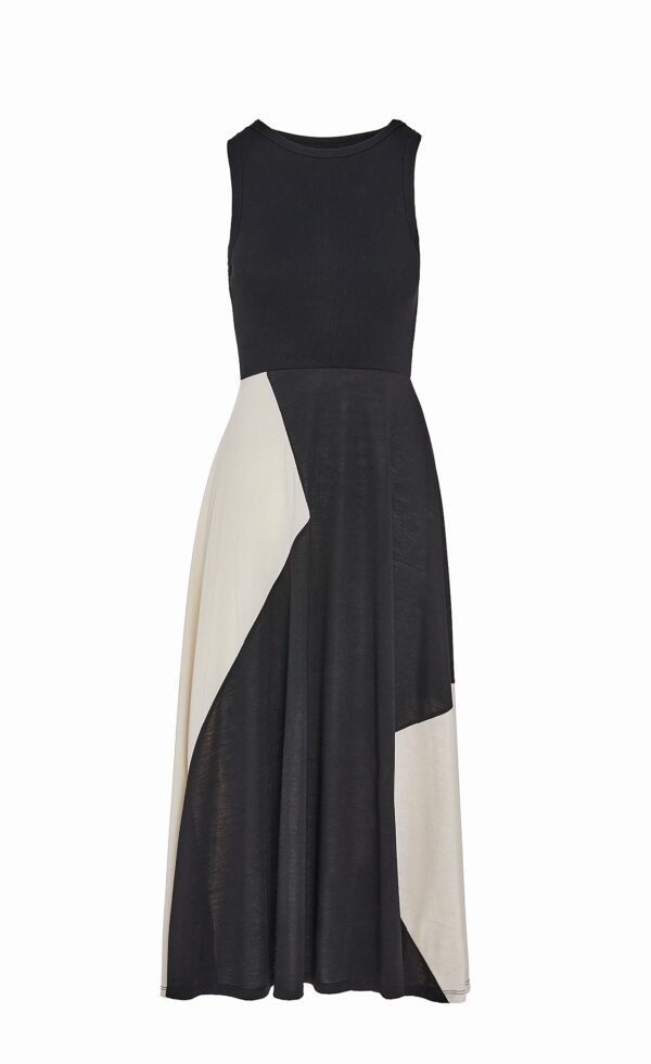 Vestido bicolor sin mangas - Imagen 2