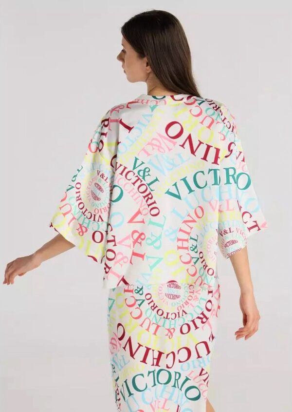 Blusa kimono multicolor V&L - Imagen 3