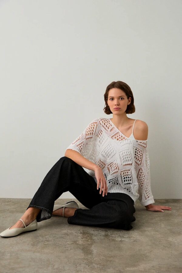 Jersey calado blanco - Imagen 6