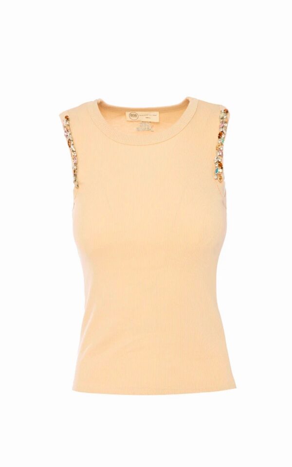 Camiseta sin mangas beige - Imagen 6