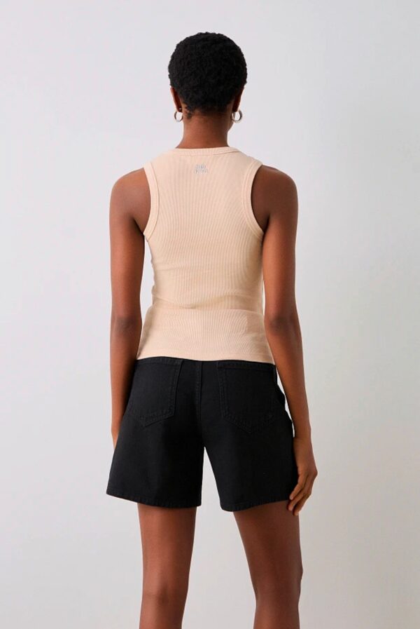 Camiseta sin mangas beige - Imagen 5