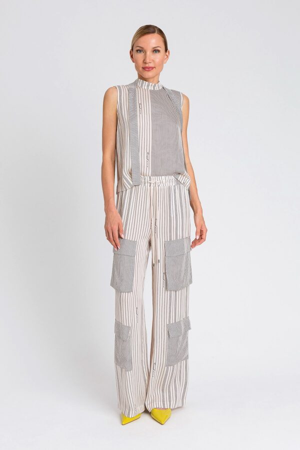 Pantalón de rayas fluido - Imagen 2
