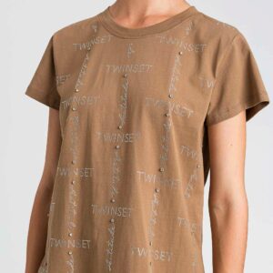 Camiseta camel con logo