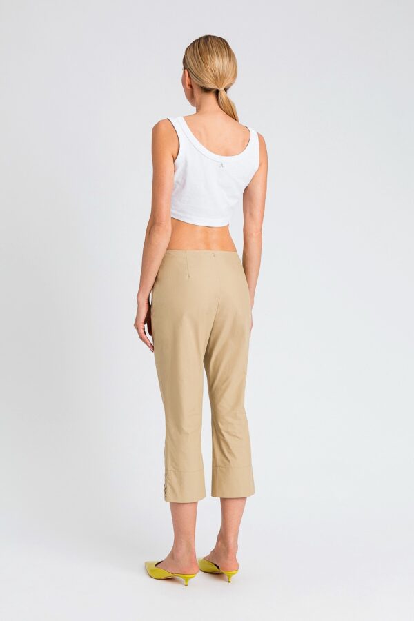 Pantalón cropped de popelina - Imagen 2