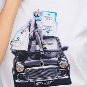 Camiseta crazy con strass