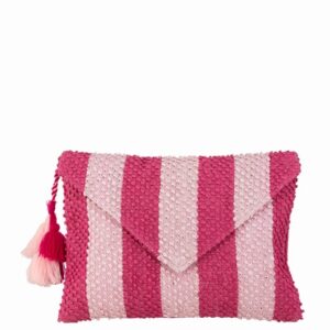 Cartera de rayas rosa