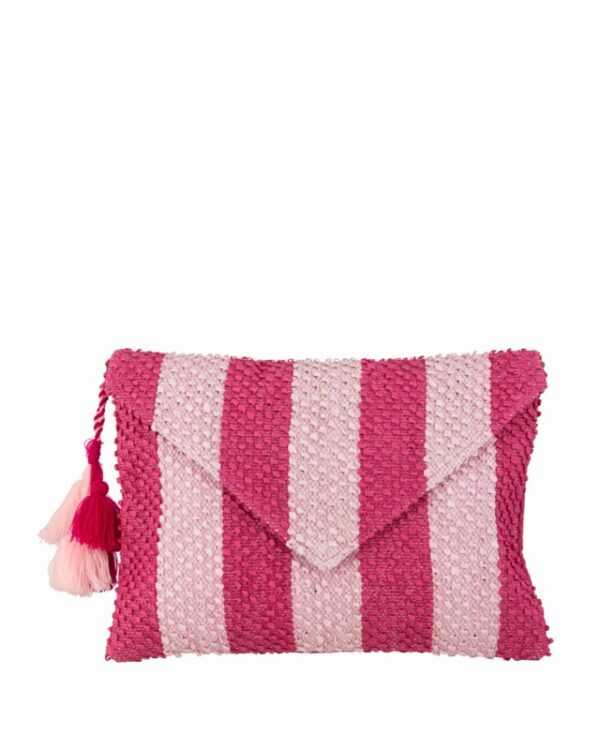 Cartera de rayas rosa