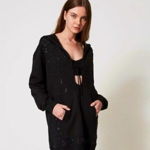 Vestido de felpa con lentejuelas