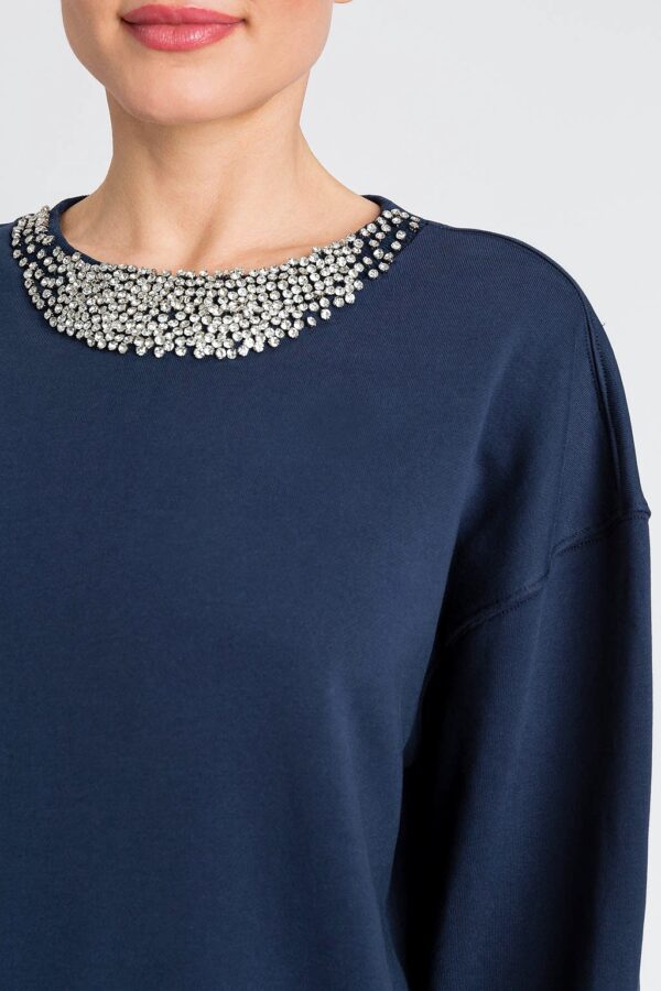Sudadera marino con strass - Imagen 3