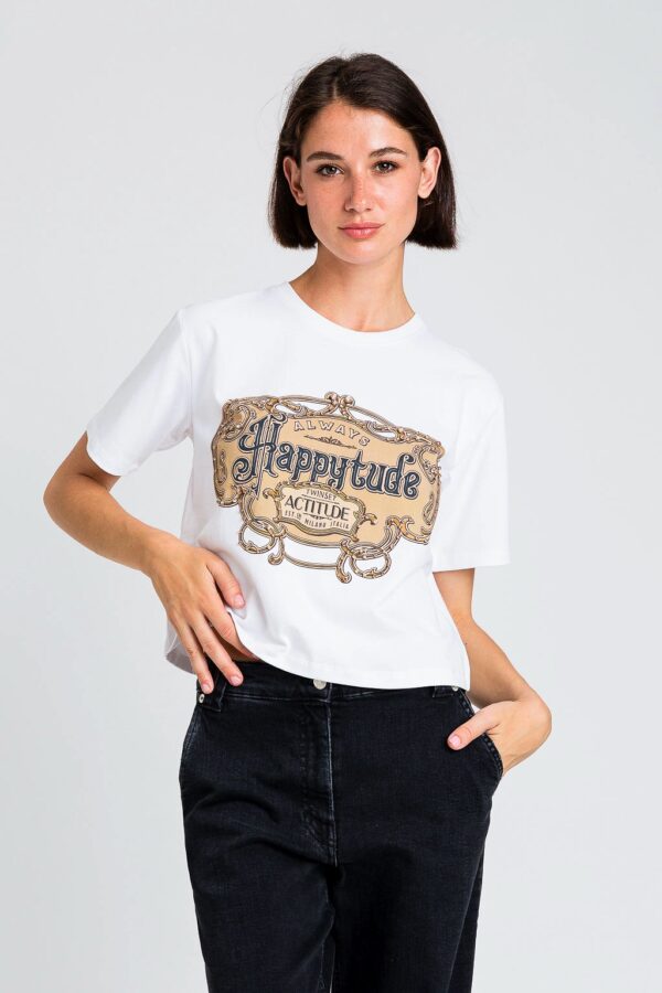 Camiseta Happytude con strass - Imagen 2