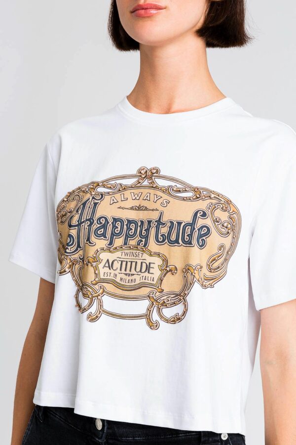 Camiseta Happytude con strass