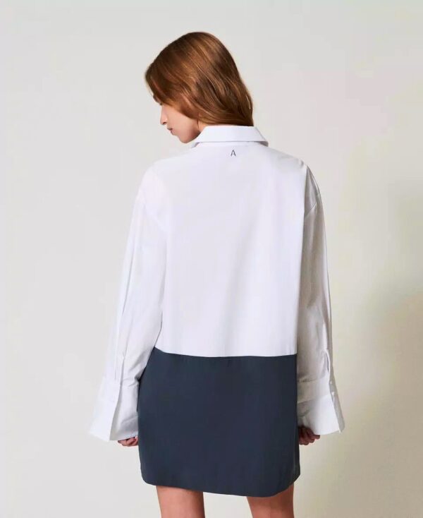 Vestido camisero bicolor - Imagen 4