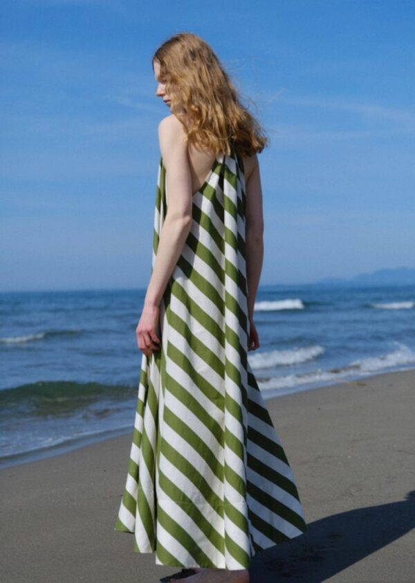 Vestido de rayas verde - Imagen 3