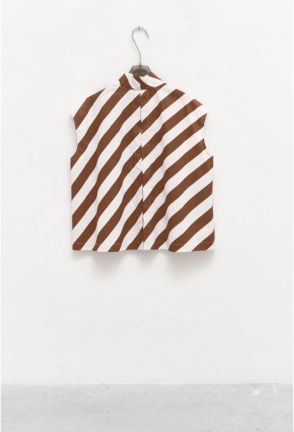 Blusa de rayas marrón - Imagen 6