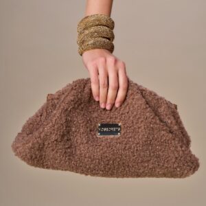 Bolso de lurex marrón