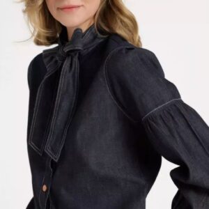 Camisa vaquera con lazo