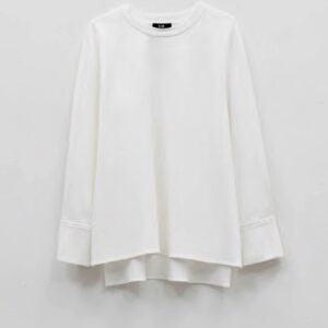 Camiseta blanca de manga larga