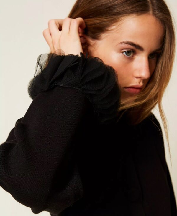 Chaqueta de punto con organza - Imagen 4