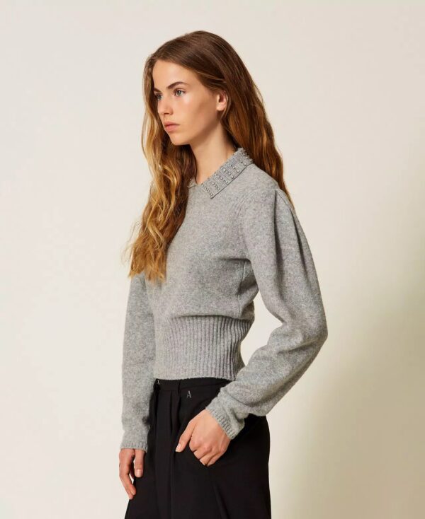 Jersey con cuello de strass - Imagen 3