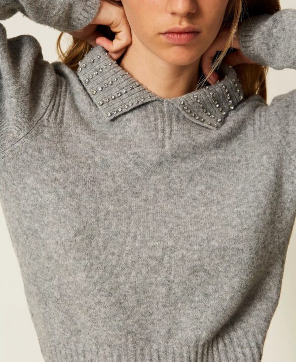 Jersey con cuello de strass - Imagen 5