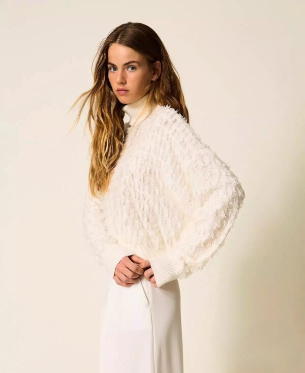 Jersey con flecos crudo - Imagen 2