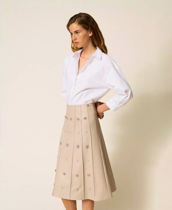 Falda efecto piel con pedreria - Imagen 2