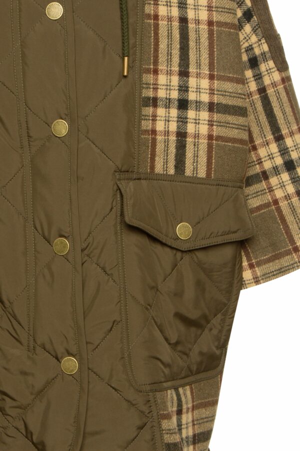 Abrigo-poncho de cuadros con flecos - Imagen 9