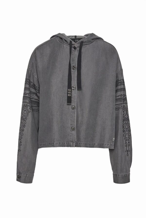 Chaqueta gris con capucha - Imagen 7