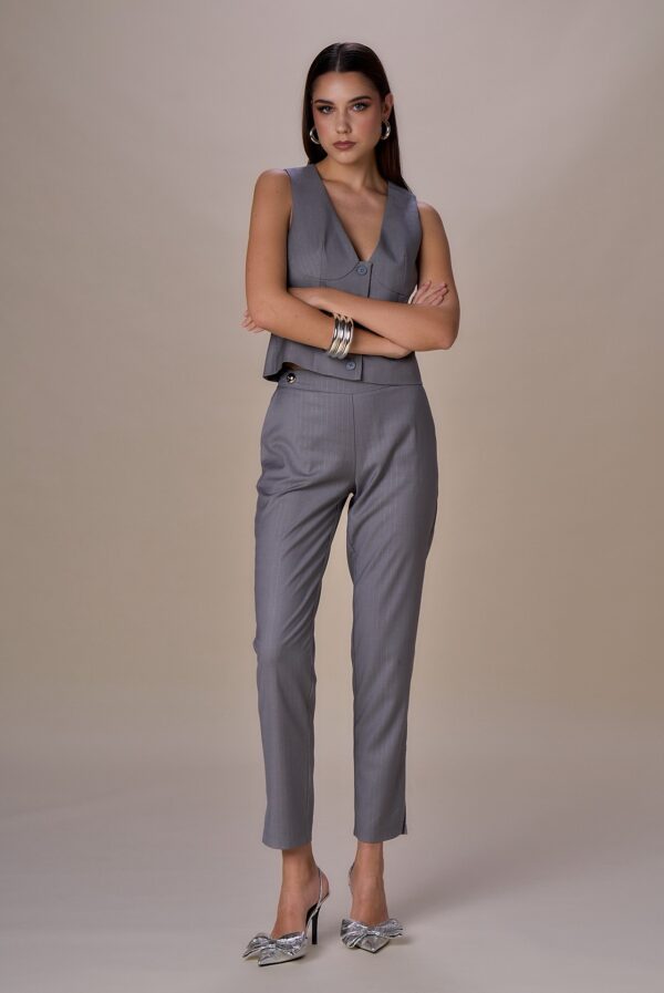 Pantalón de raya diplomática de lurex - Imagen 2