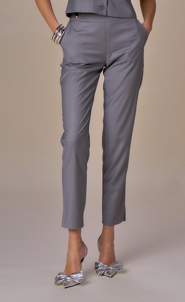 Pantalón de raya diplomática de lurex
