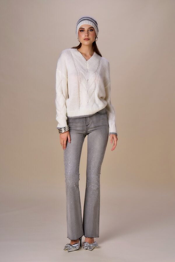 Pantalón vaquero con strass - Imagen 4