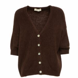 Chaqueta marrón con manga francesa
