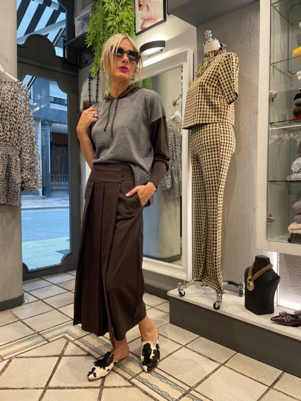 Falda-pantalón marrón - Imagen 2