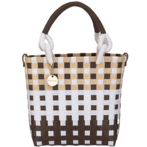 Bolso trenzado beige