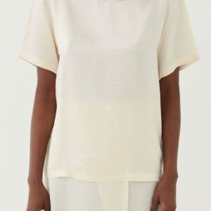 Camiseta satinada blanca