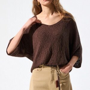 Jersey de pico coffe con manga francesa