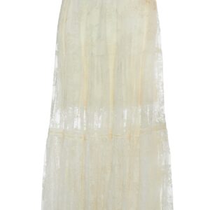 Falda de encaje midi