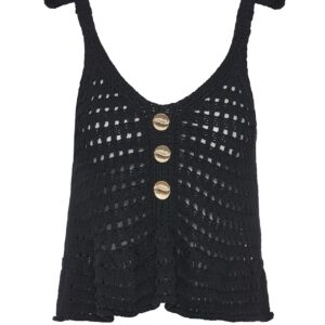 Top negro de punto