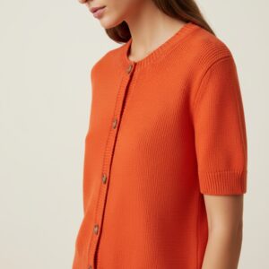 Chaqueta naranja de manga corta