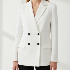 Blazer cruzada blanca