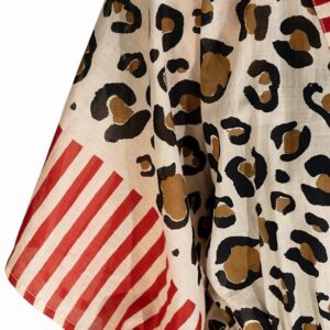 Caftán leopardo rojo