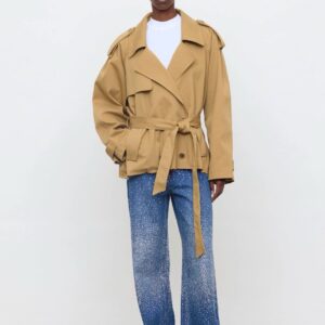 Trench corto beige